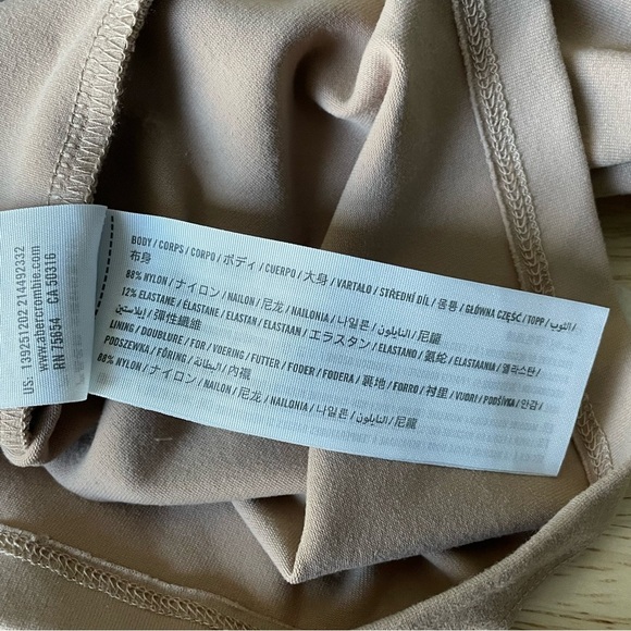 Abercrombie & Fitch Soft Matte Seamless Long-Sleeve Squareneck Top 35697 - Picture 12 of 13